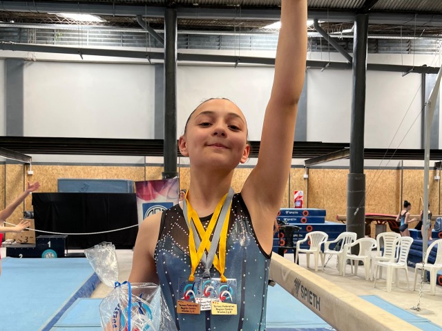Jazmn Jara, campeona nacional de gimnasia artstica en Rosario